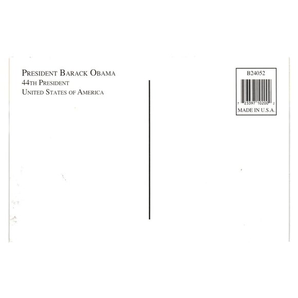 Barack Obama 44th President White House Postcard Made In USA Collectible History - Picture 2 of 2